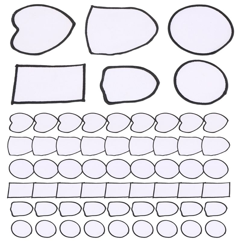 Hat Sublimation Blank - HOT-60Pcs Sublimation Blanks Patches Fabric Iron-On