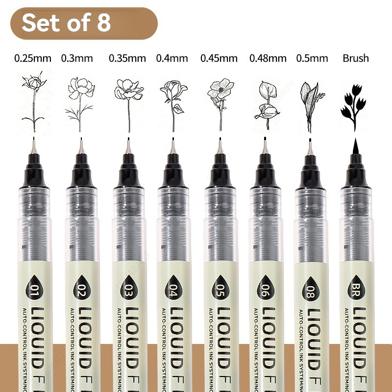 12 Pack Black Fineliner Drawin - Copic Marker Sketch ulasan dan harga