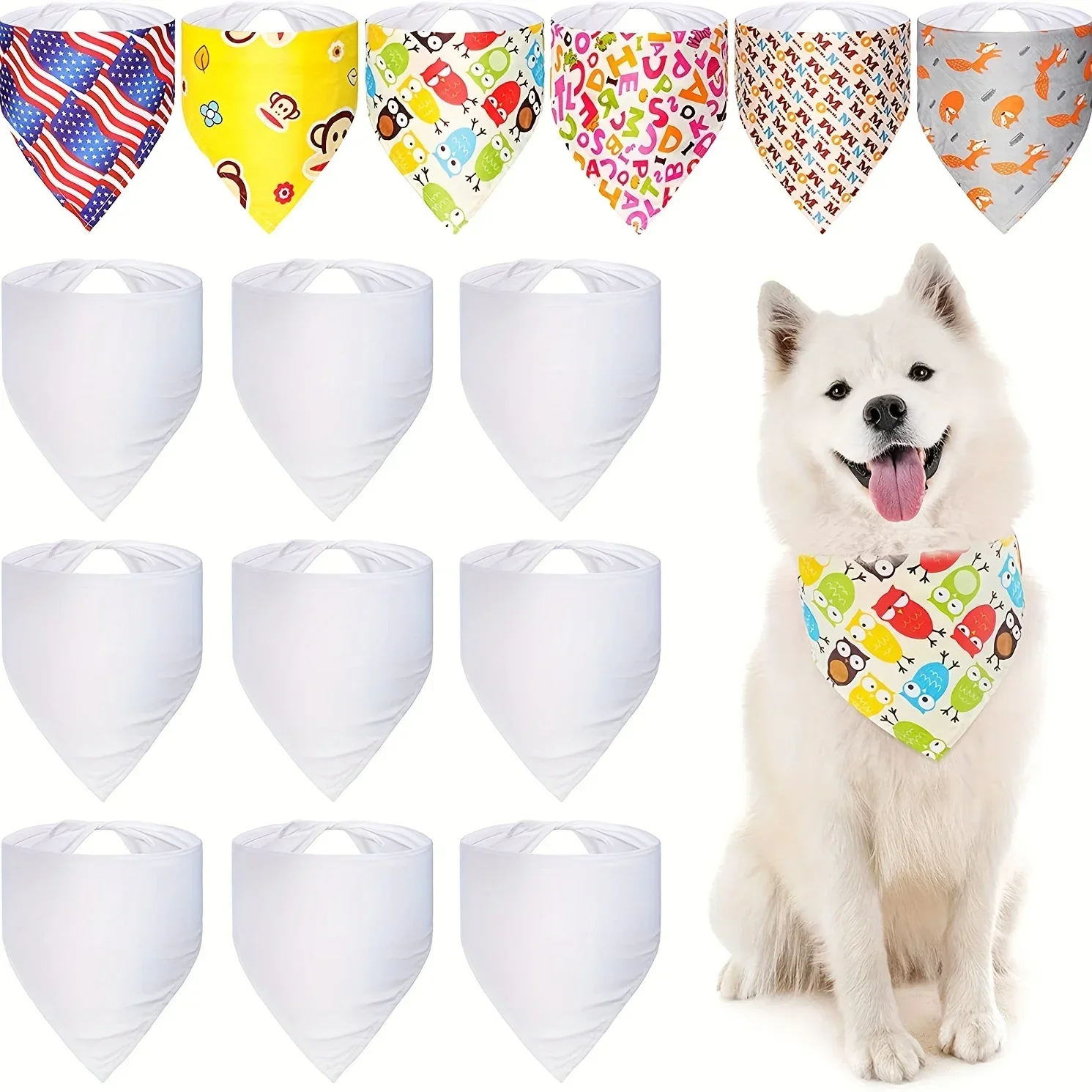 30pcs White Polyester Blank Do - Bandana Blank White ulasan dan harga