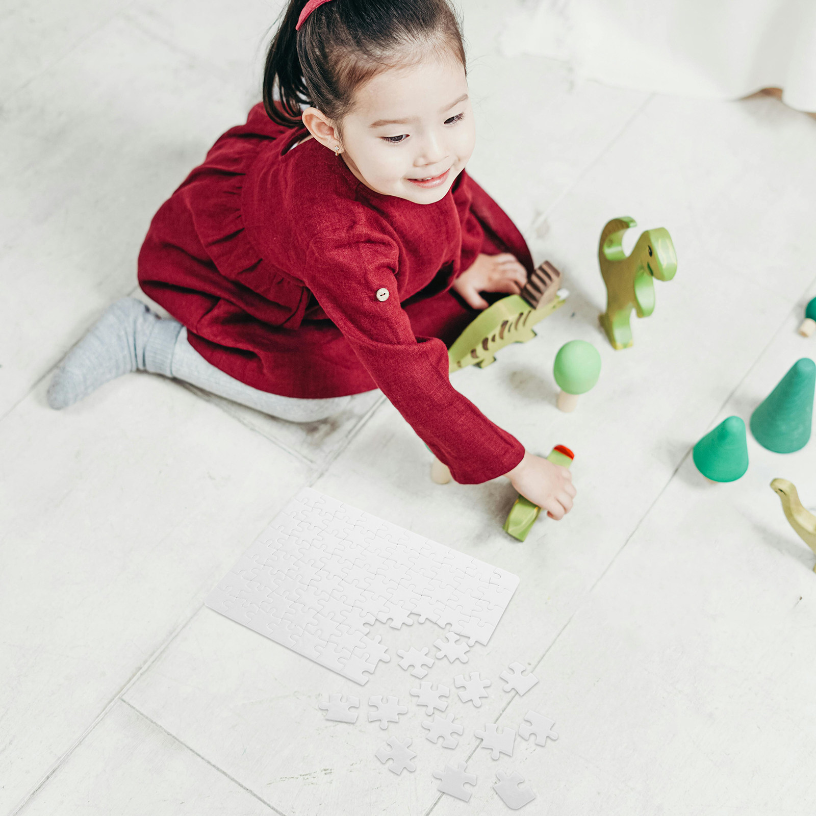 4Sheets Blank Puzzle Pieces Wh - Puzzle Blank White ulasan dan harga