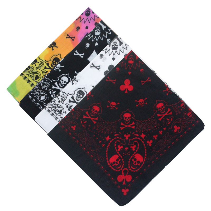 55cm White Black Red Skull Pok - Bandana Blank White ulasan dan harga