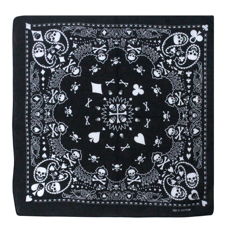 55cm White Black Red Skull Pok - Bandana Blank White ulasan dan harga