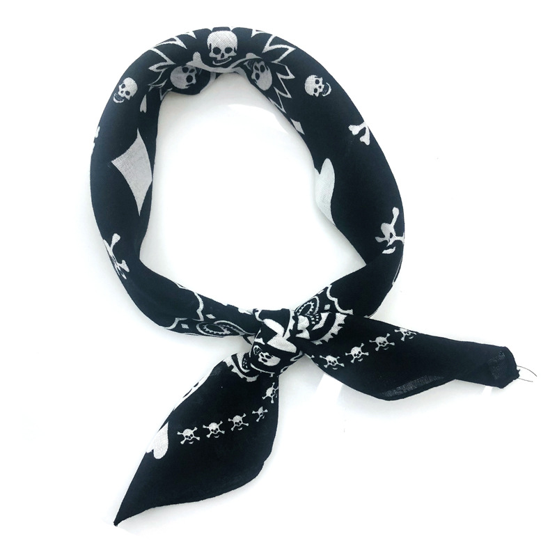 55cm White Black Red Skull Pok - Bandana Blank White ulasan dan harga