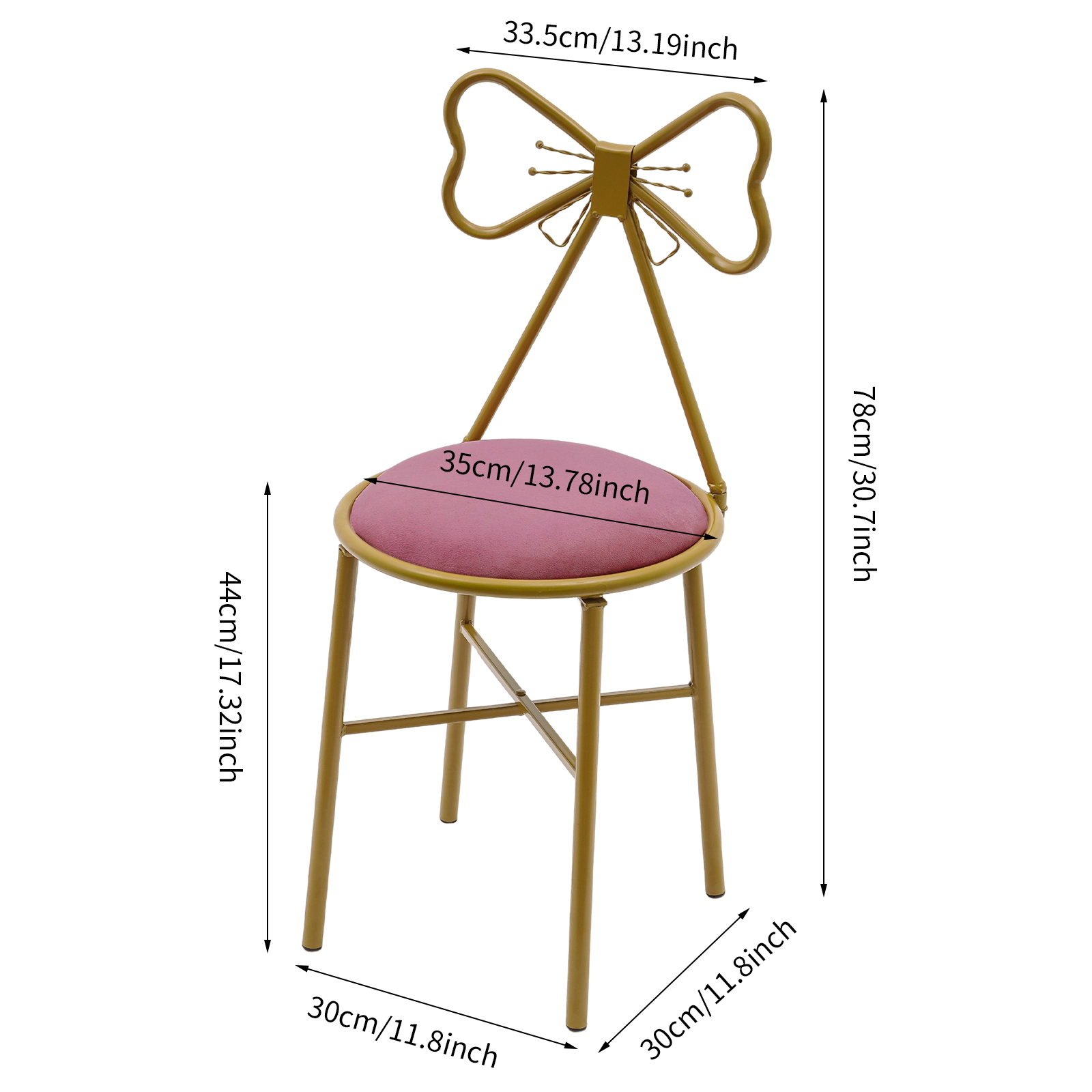 Pink Butterfly Backrest Vanity - Metal Photo Panel ulasan dan harga