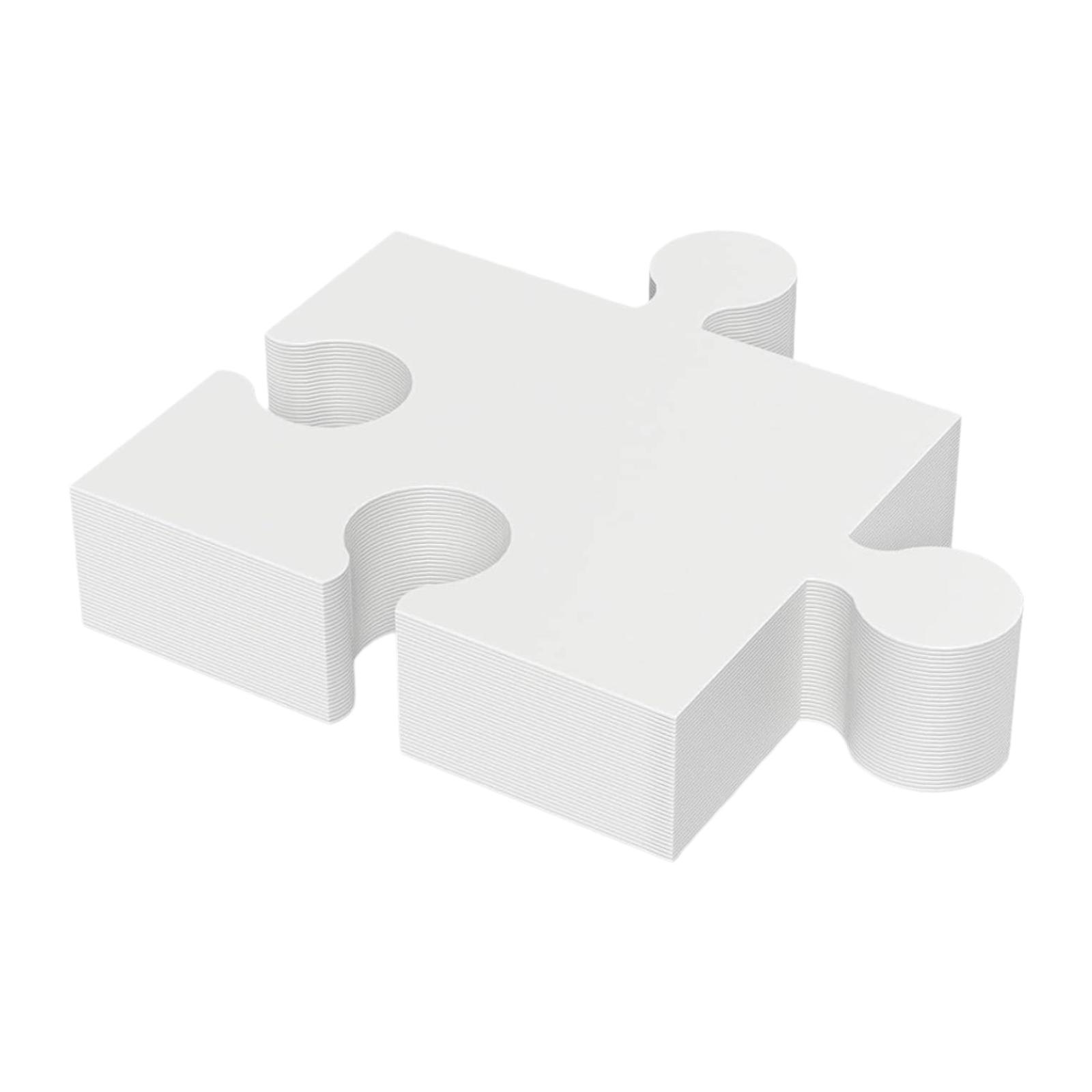 30Pcs Blank Puzzle Pieces Draw - Puzzle Blank White ulasan dan harga